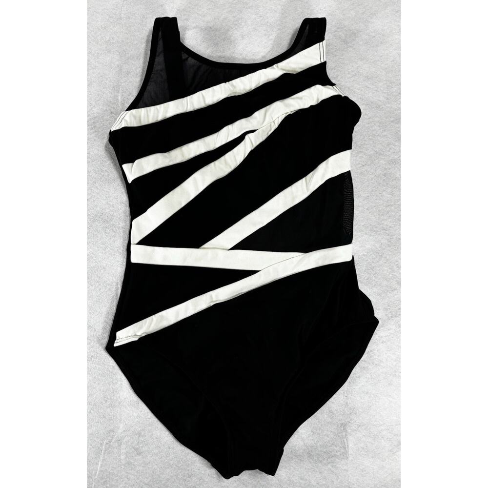 Miracle Suit New 12 Black White
